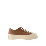 Bruin Leren Veterschoenen Marni , Brown , Dames