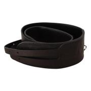 Elegante Leren Riem met Dubbele Gesp Costume National , Brown , Dames