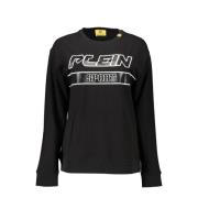 Langarmig Sweatshirt met Logo-Detail Plein Sport , Black , Dames