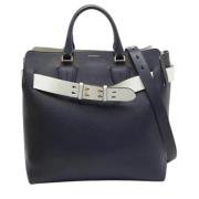 Pre-owned Leather totes Burberry Vintage , Blue , Dames