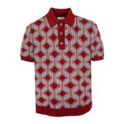 Geometrisch Gebreid Poloshirt Drole de Monsieur , Multicolor , Heren