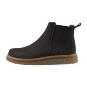 Nubuck Bison Laars Gry Stijl Nature Footwear , Brown , Dames