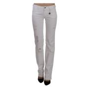 Witte Slim Fit Katoenen Jeans Costume National , White , Dames