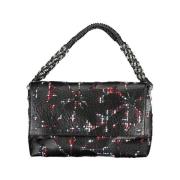 Zwarte Schoudertas met Contrastdetails Desigual , Black , Dames