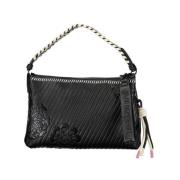 Zwarte Polyethyleen Schoudertas met Contrastdetails Desigual , Black ,...