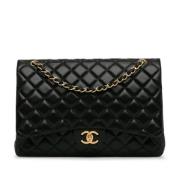 Pre-owned Leather chanel-bags Chanel Vintage , Black , Dames