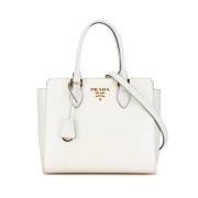 Pre-owned Leather prada-bags Prada Vintage , White , Dames