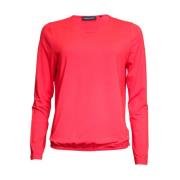 Blouson O-Neck Top Lange Mouw Roberto sarto , Red , Dames