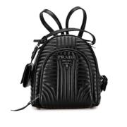 Pre-owned Leather backpacks Prada Vintage , Black , Dames