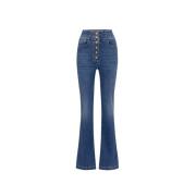 Flared Jeans Elisabetta Franchi , Blue , Dames