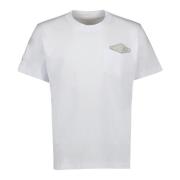 Logo T-shirt Groen Korte Mouw Sacai , White , Heren