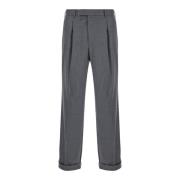 Grijze Wollen Broek PT Torino , Gray , Heren