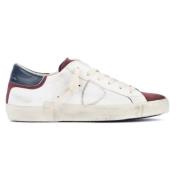 Italiaanse leren sneakers met suède accenten Philippe Model , White , ...