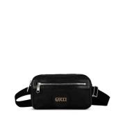 Pre-owned Nylon crossbody-bags Gucci Vintage , Black , Dames