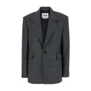 Elegant Wool Jacket in Grey Msgm , Gray , Dames