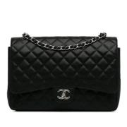 Pre-owned Leather shoulder-bags Chanel Vintage , Black , Dames