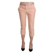 Stijlvolle Roze Skinny Capri Broek Ermanno Scervino , Pink , Dames