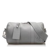 Pre-owned Leather crossbody-bags Louis Vuitton Vintage , Gray , Dames