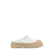 Witte Leren Platform Slippers Marni , White , Dames