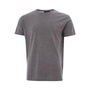 Grijs Wol Designer T-Shirt Lardini , Gray , Heren