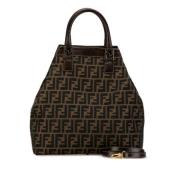 Pre-owned Canvas handbags Fendi Vintage , Brown , Dames