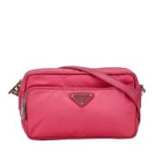 Pre-owned Leather shoulder-bags Prada Vintage , Pink , Dames