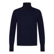 Midnight Blue Cashmere Sweater Drumohr , Blue , Heren