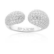 Goccia Ring met Witte Zirkonia Sif Jakobs Jewellery , Gray , Dames