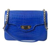 Chique Schoudertas met Alligator Ketting Balenciaga , Blue , Dames