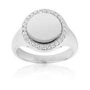 Grande Rhodium-Plated Zilveren Ring Sif Jakobs Jewellery , Gray , Dame...