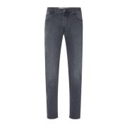 Stonewashed Stretch Jeans met Whiskers Jacob Cohën , Gray , Heren