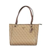 Beige Handtas Noelle Schoudertas Guess , Beige , Dames