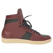 Pre-owned Leather sneakers Yves Saint Laurent Vintage , Red , Heren