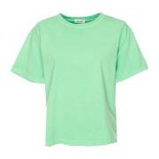 Casual Ribgebreid T-shirt met Relaxte Pasvorm American Vintage , Green...