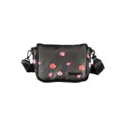 Zwarte Polyethyleen Schoudertas met Contrastdetails Desigual , Black ,...