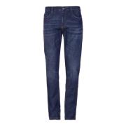 Stijlvolle Donkerblauwe Regular Fit Jeans Bikkembergs , Blue , Heren