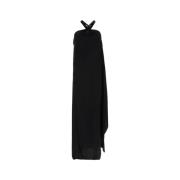 Glanzende Knoop Enkel Jurk Calvin Klein , Black , Dames