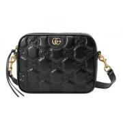 Matelassé Crossbody Tas met Dubbele G Gucci , Black , Dames