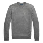 Heather Grey Pullover Sweater Polo Ralph Lauren , Gray , Heren