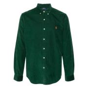 Vintage Pine Lange Mouw Sportshirt Polo Ralph Lauren , Green , Heren