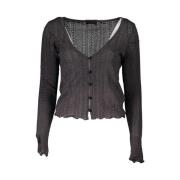 Chique Gebreide Vest met V-Hals Guess , Gray , Dames