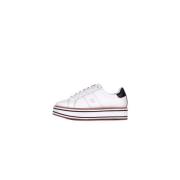 Witte Leren Sneakers Logo Zijkant Ralph Lauren , White , Dames