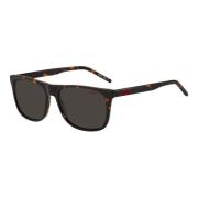 Stijlvolle zonnebril in Dark Havana/Brown Grey Hugo Boss , Brown , Her...