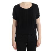 Zwarte korte mouw trui Roberto Cavalli , Black , Dames