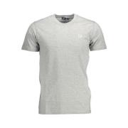 Grijze Katoenen Logo Geborduurd T-shirt Sergio Tacchini , Gray , Heren