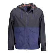 Blauwe sportjas met capuchon en contrasterende details Gant , Blue , D...