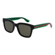 Zwart/Groene Zonnebril Gucci , Black , Heren