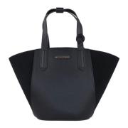 Kleine Geperste Leren Suède Tote Tas Michael Kors , Black , Heren