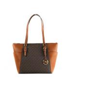 Handtas Tote van Handtekeningleer Bruin Michael Kors , Brown , Dames