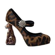 Luipaardpumps voor avondevenementen Dolce & Gabbana , Brown , Dames